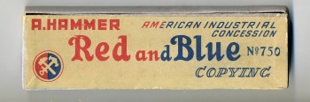 Коробка с одним красно-синим карандашом A. Hammer Red-Blue  «Copyng» USSR. №750