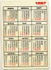 Календарь на 1987 год с перечислением выпускаемого ассортимента «Восход».
