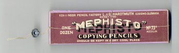 Упаковка карандашей (коробка, дюжина) Koh-I-Noor, модель №73b "Mephisto" medium, 1925 год. С таможенной пломбой.